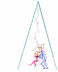 Sketch - child swings fast